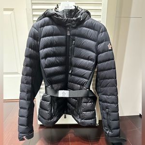 Moncler Grenoble black ski jacket with down feathers size 1